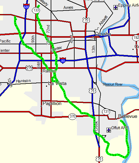 screenshot of trail map